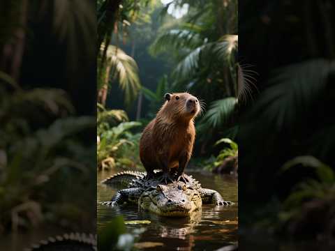capybara and crocodile