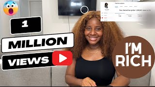 How Much I Earned On Youtube For 1 Million Views | Is YouTube is worth it ?