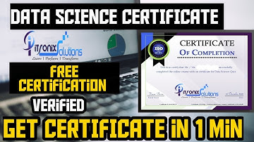 Data science free Certificate from ITRONIX SOLUTIONS | All Answers in this Video
