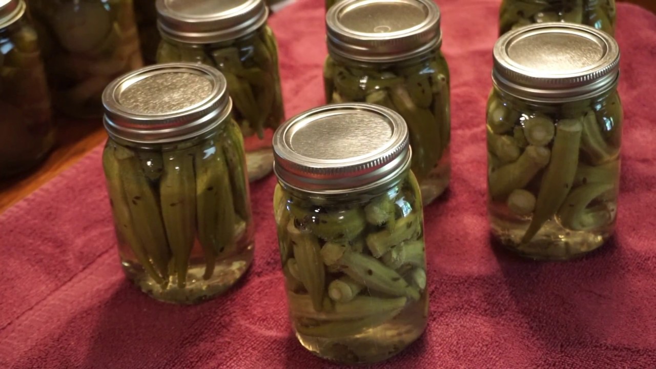 How To Water Bath Can Vegetables Okra Recipe YouTube