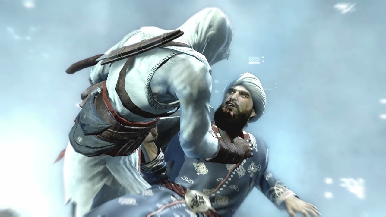 Altair assassinates Majd Addin - Boss Death Scene (4k)