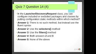 GRG-001 JUnit as a Habit: Quiz 7. Test Suites and the Launcher API.