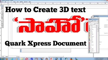 How to create 3D text in document | Quark Xpress 5.0