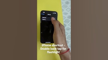 iPhone Double Back Tap for flashlight. iOS17 onwards.