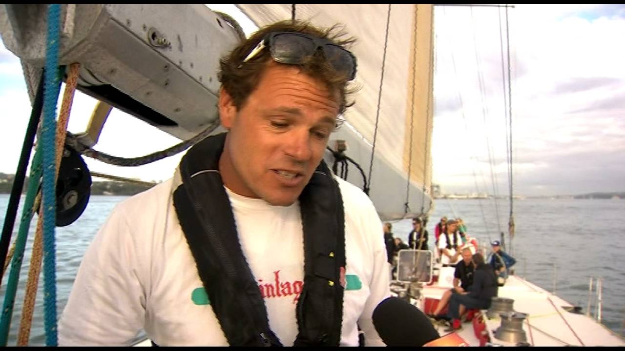 TV One Breakfast live cross to Steinlager 2 VOR 2015