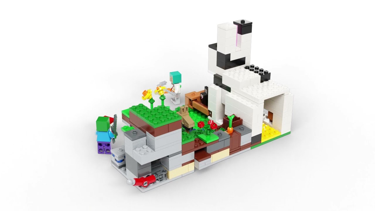 LEGO Minecraft 21181 - Le Ranch Lapin Set de Construction Maison, Ferme  avec Animaux pas cher 