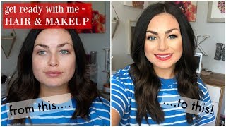 Get Ready With Me: SIMPLE MAKEUP + HAIR W/EXTENSIONS