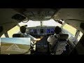 Sukhoi superJet 100 landing in Dallas-Fort Worth Airport. Cockpit view