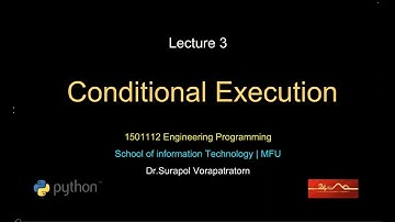 1501112 Engineering Programming | Lecture 3: Conditional Execution | sec 2