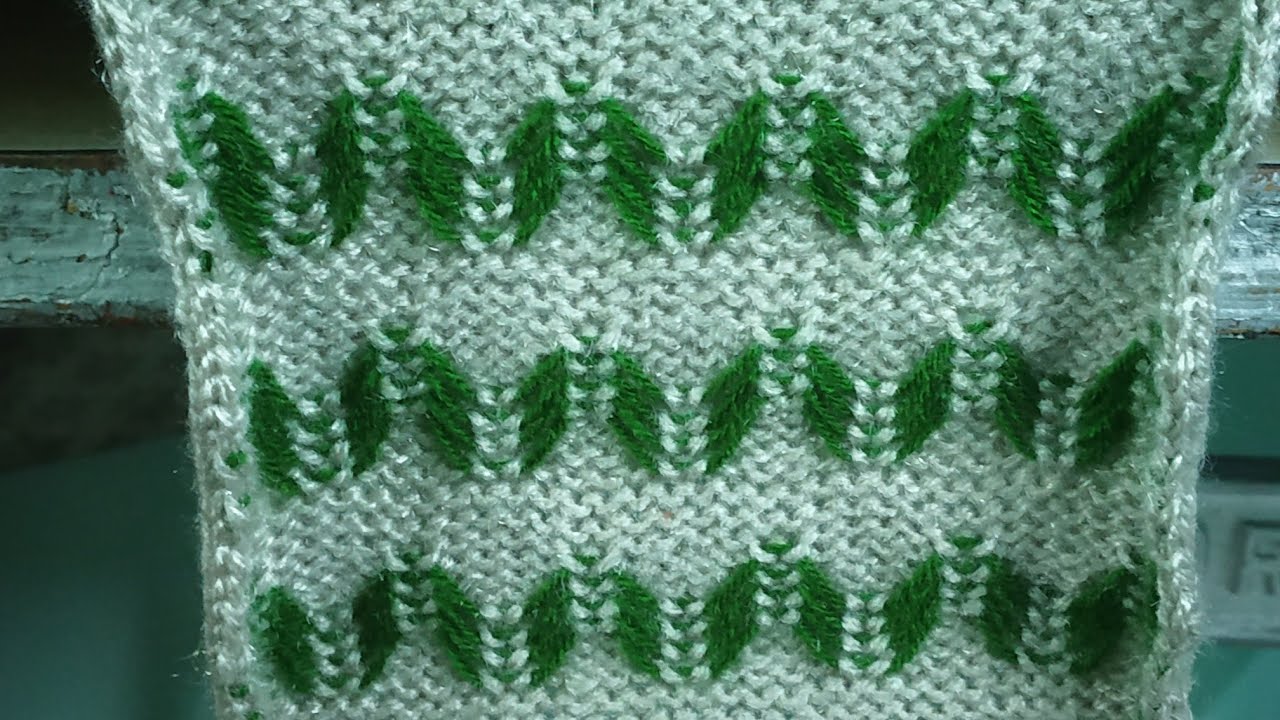 Two color Knitting pattern in knitting machine #21(निटिंग मशीन में  दो कलर का निटिंग डिजाइन #21)