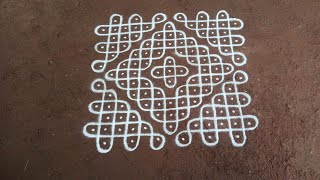 12 X 2 Dots Simple Traditional Kambi Kolam Simple Steps To Make Ku Kolam Sathyaselva Arts