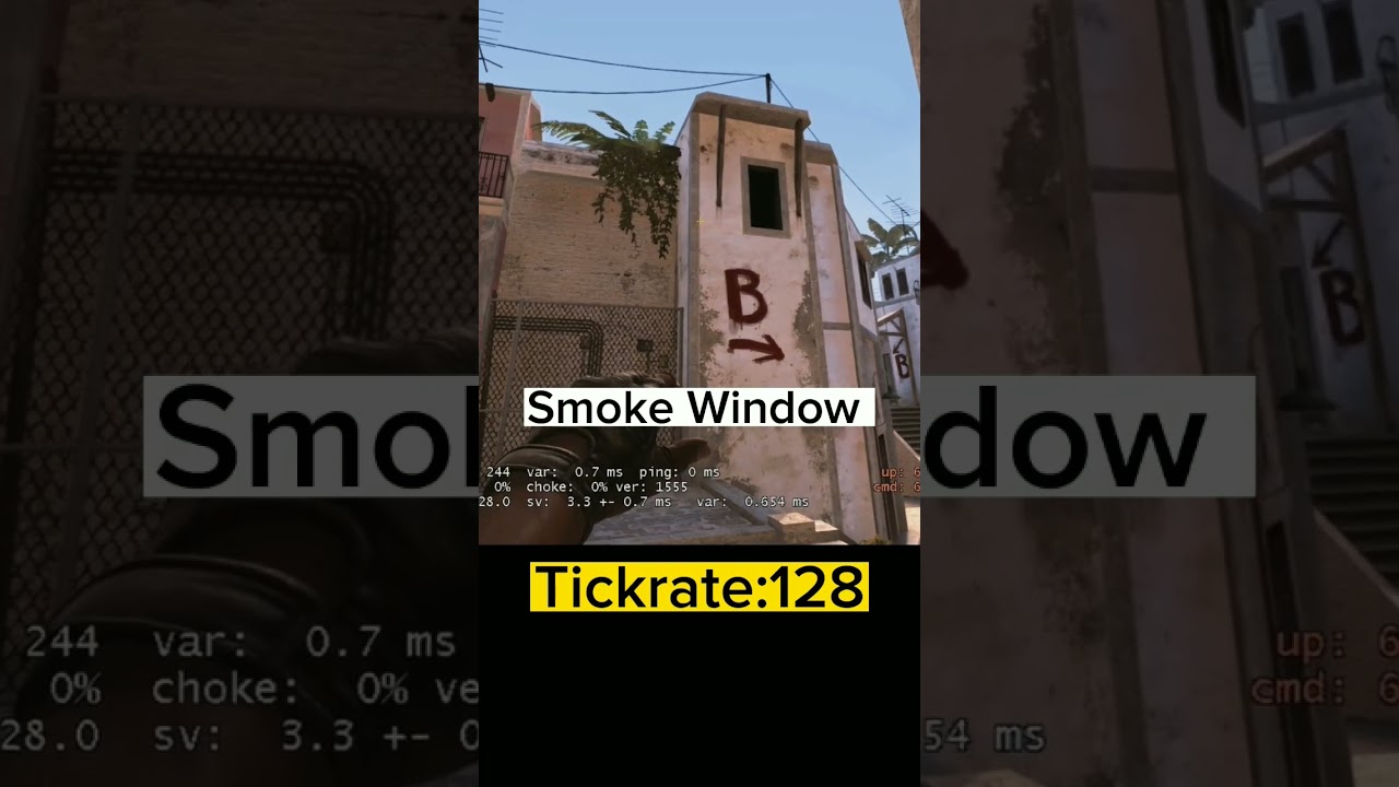 MIRAGE SMOKE WINDOW CS:GO Tickrate:128 
