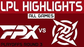FPX vs NIP Highlights ALL GAMES R3 LPL Spring Playoffs 2024 FunPlus Phoenix vs Ninjas in Pyjamas