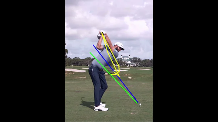 Modern pro golf swing. Swing path of the grip end ...