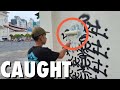 This graffiti writer got caught