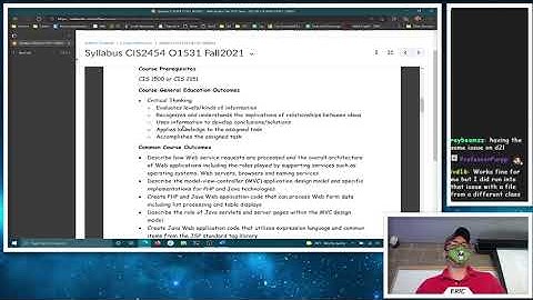 CIS 2454 - Web System Dev ( PHP & Java ) - Course Intro - Fall 2021
