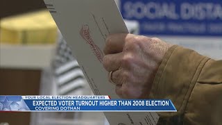 Record turnout expected for in-person voting in Houston County