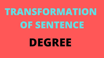 TRANSFORMATION OF SENTENCE DEGREE CHANGING