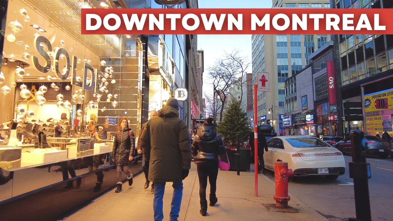 Evening Walk in Beautiful Downtown Montreal: De La Montagne, Sainte ...