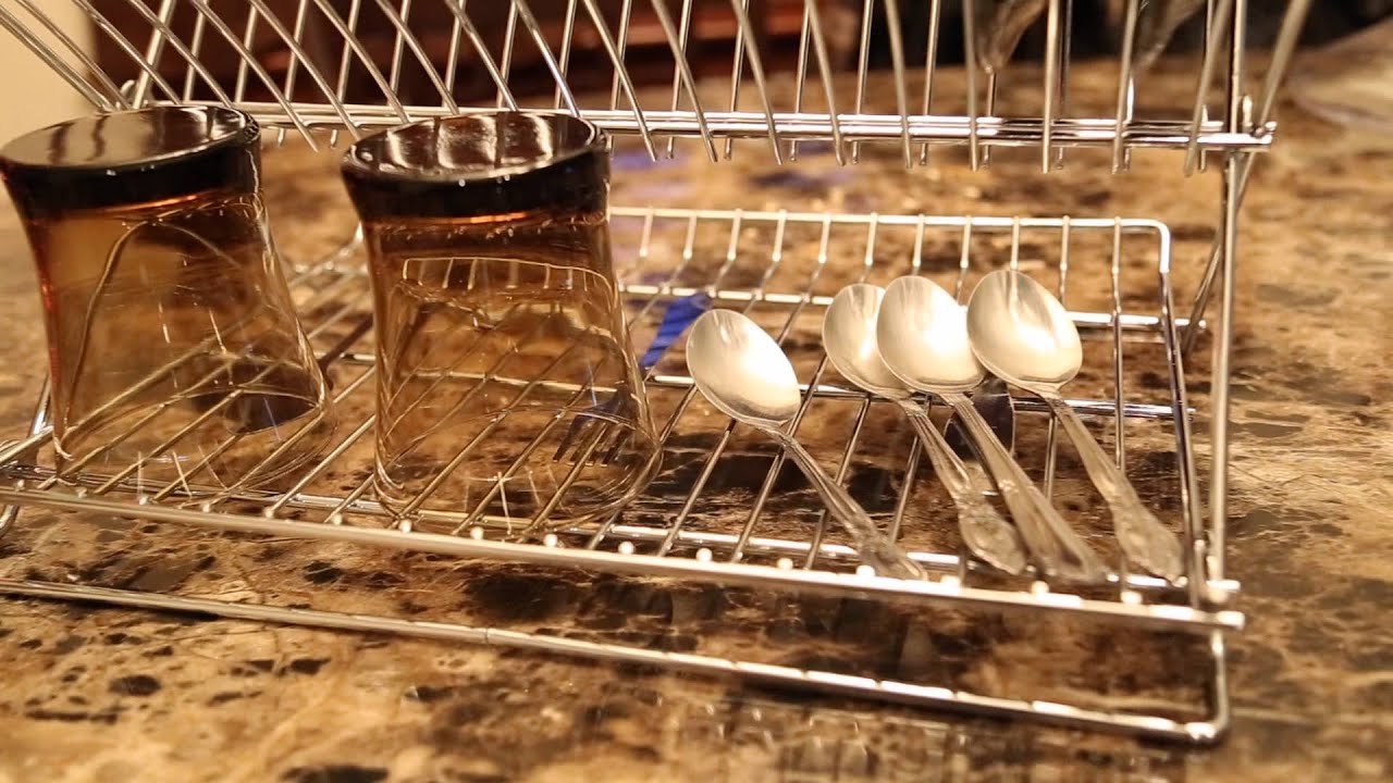 NeatO Deluxe Chromeplated Steel Small Dish Drainers YouTube