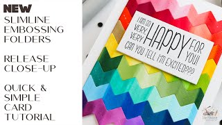 NEW Slimline Embossing Folders + Release Close-Up