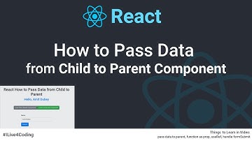 React JS How To #2 | Pass Data from Child to Parent Component | React JS Tutorial | ILive4Coding