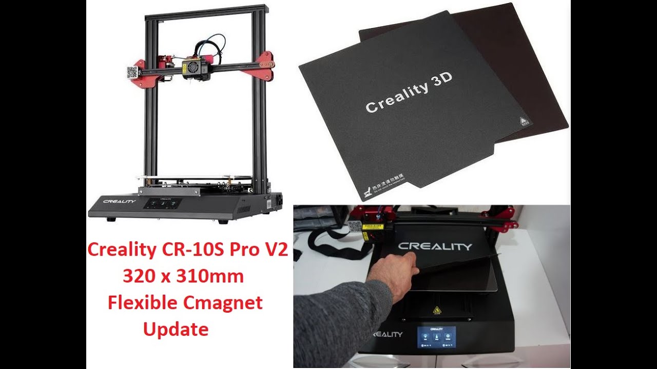 CREALITY CR-10S PRO V2 3D PRINTER FLEXIBLE CMAGNET UPDATE 320X310MM ...