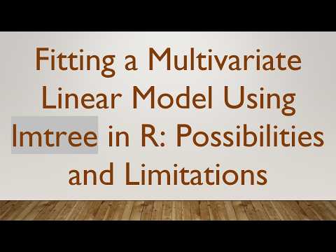 Fitting a Multivariate Linear Model Using lmtree in R: Possibilities and Limitations