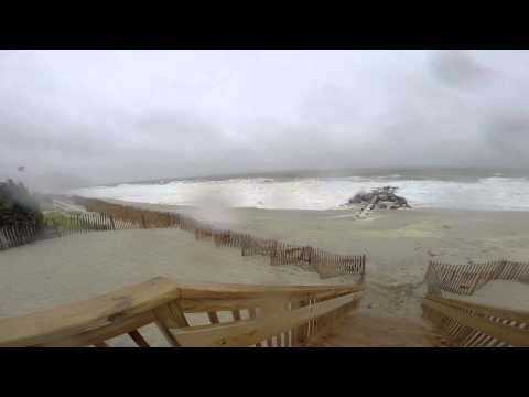 Nor'easter Pounds The Jersey Shore - Howe St in Bay Head NJ September 25th 2014