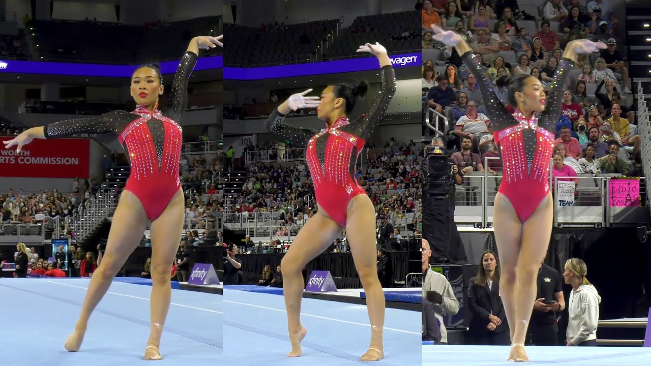 Sunisa Lee Slow Motion Floor Exercise FX 2024 Xfinity Championships Senior Women Session 2 Day 2