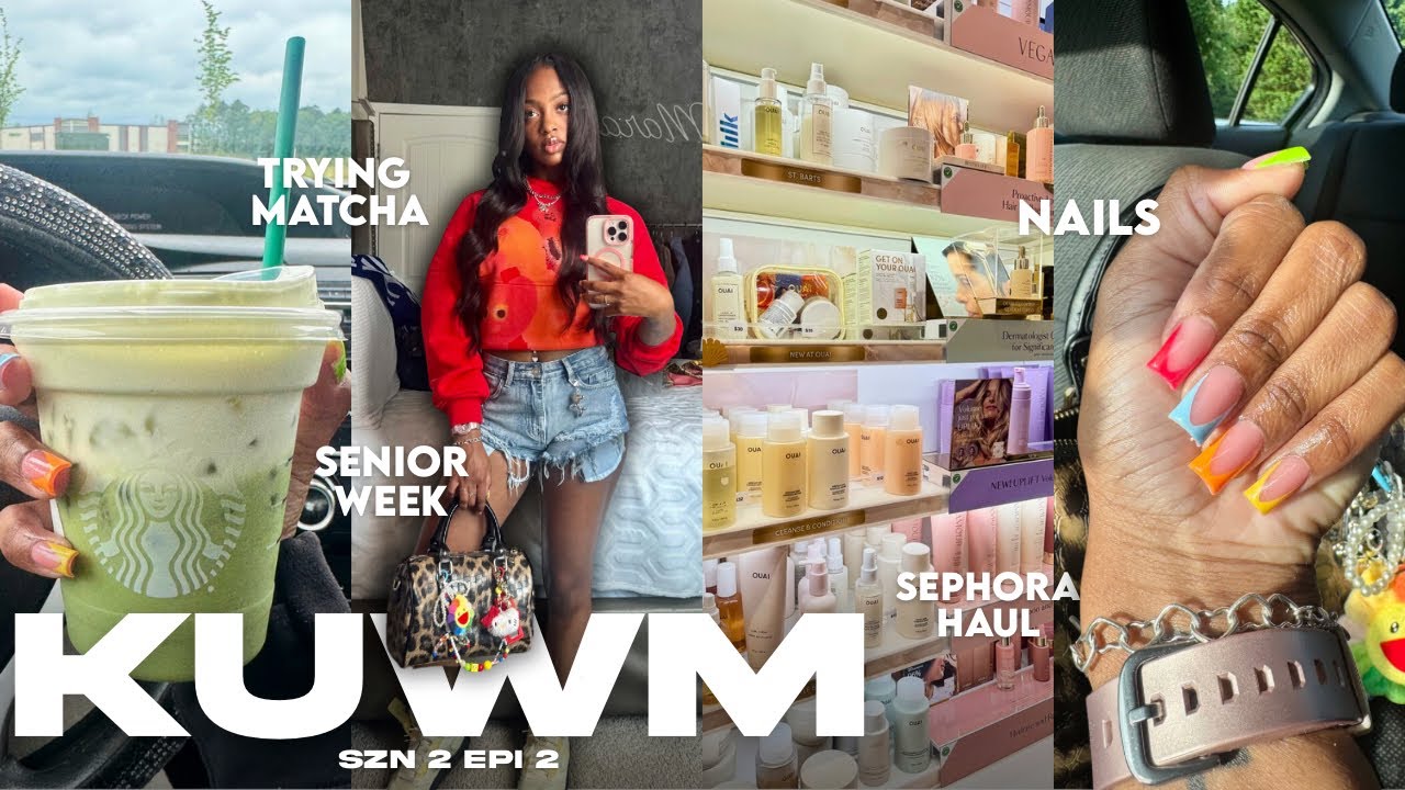KEEPING UP WITH MIA|S2,E2|trying matcha,Sephora haul,nails,senior week,etc|THEMIAAMARI