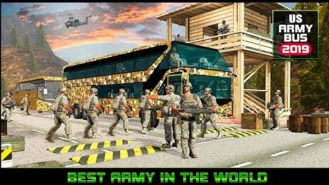 Off-road US Army Bus Transport simulator | simulator gameplay | Android / iOS