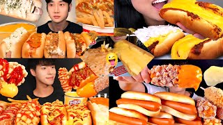 Cheese Dog,Hotdog Corndgs Cheesy Mukbang Asmr Compilation Big Bites Eating Sounds