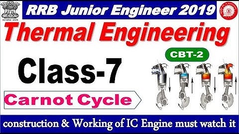 Thermal Engineering class-7 || IC Engine and Carnot cycle || for all  RRB aspirants By SRINIVASMech