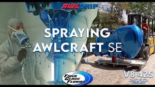 Painting outboard engines 425 Yamaha - AWLCRAFT SE Mid Atlantic Blue : Advanced Marine Finishes by Fiberglass Florida 19,055 views 4 years ago 2 minutes, 12 seconds