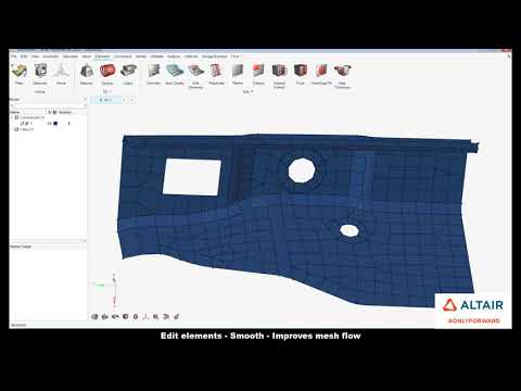Learn HyperWorks  Interface - Element Edit Smooth