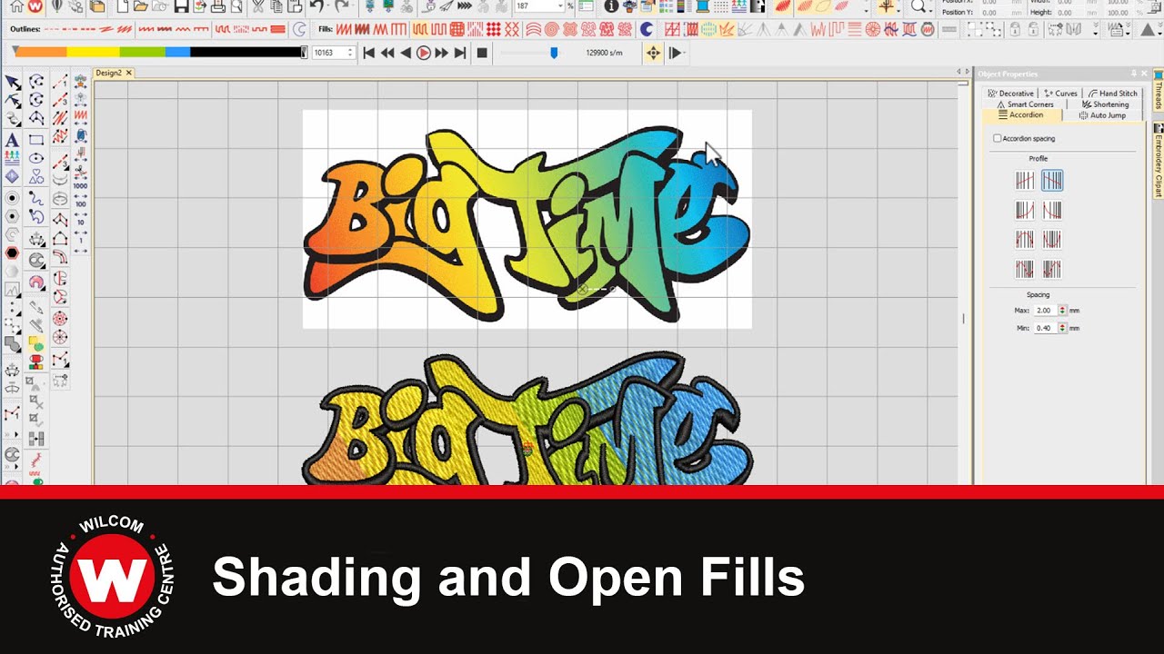 Wilcom Elements 3. Затенение и незаполненные области.
