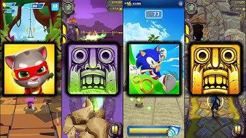 Talking Tom Hero Dash Vs Temple Run 2 Spooky Summit Vs Sonic Dash Vs Temple Run 2 Sky Summit