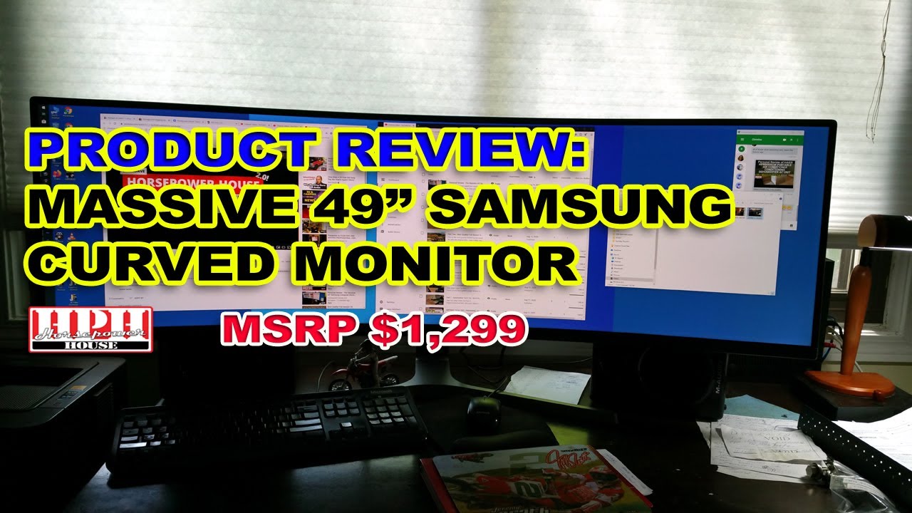PERSONAL REVIEW OF HUGE 49" SAMSUNG QHD CURVED 3.7k COMPUTER MONITOR - $1299 MSRP Very Nice