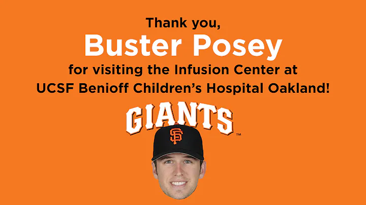 SF Giants Buster Posey Visits UCSF Benioff Childre...