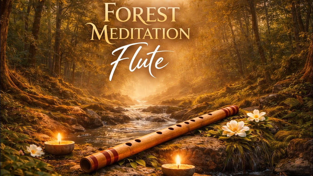 Forest Meditation Flute 🌿 Relaxing Bansuri Meditation Music | Peaceful Indian Flute Instrumental