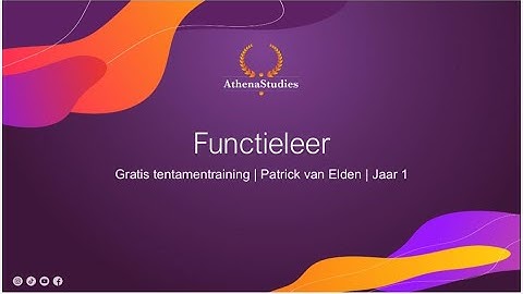 Gratis tentamentraining | Functieleer | TIU PSY