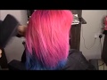 Bleaching Hair, Wow Pink with BLUE GREEN. Jayhair1 girlVSjapan