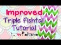 NEW & IMPROVED Triple Fishtail Bracelet Rainbow Loom Tutorial- EASY VERSION- OFFICIAL VIDEO