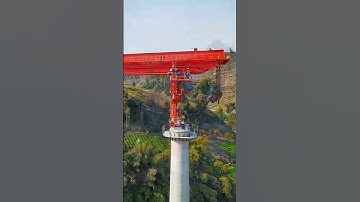 Spectacular scene of large-scale high-speed railway bridge construction! #High speed rail #xcavator