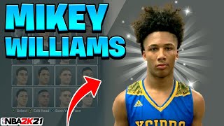 *NEW* MIKEY WILLIAMS FACE CREATION NBA 2K21 HOW TO BUILD MIKEY WILLIAMS IN 2K21