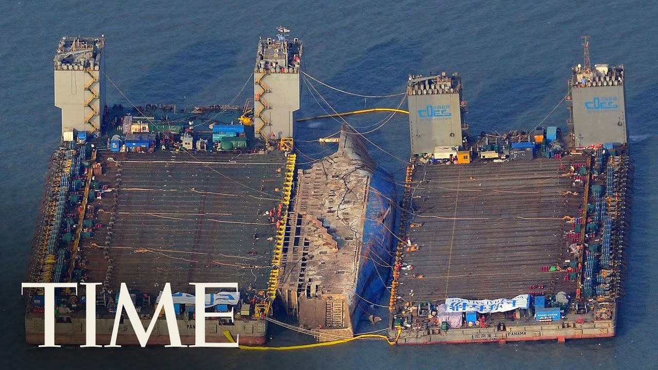 The Ferry In South Korea S Sewol Disaster Is Being Raised From The Sea Time