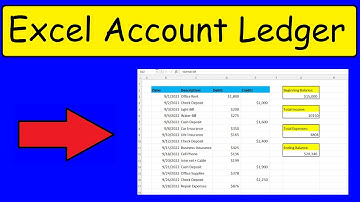 Business Account Ledger - Debit and Credit With Ending Balance - Excel