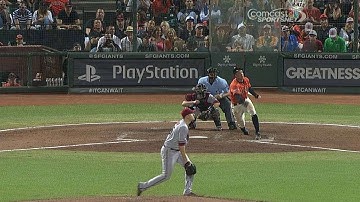 ARI@SF: Pence unloads a solo shot to pad Giants