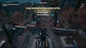060 AC Odyssey Synchronization Point in Temple of Apollo in Grand Mount Parnassos in Phokis